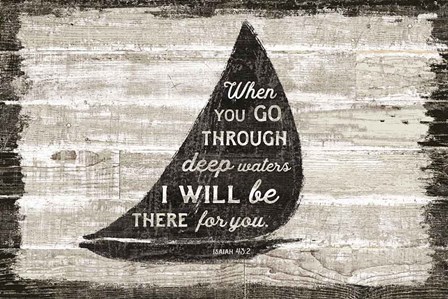 Driftwood Coast Scripture I by Sue Schlabach art print