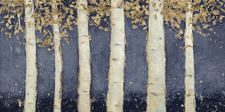 Magnificent Birch Grove Indigo Crop by James Wiens art print