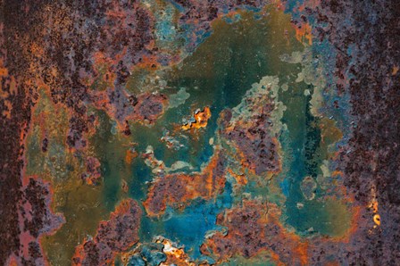 Details Of Rust And Paint On Metal 9 by Zandria Muench Beraldo / Danita Delimont art print