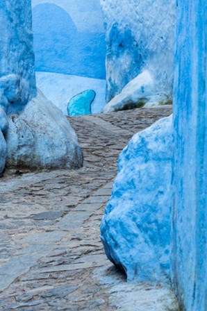 Morocco, Chefchaouen Alley Walkway In Town by Jaynes Gallery / Danita Delimont art print