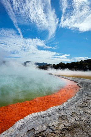 Champagne Pool, Waiotapu Thermal Reserve, Near Rotorua, North Island, New Zealand by David Wall / Danita Delimont art print