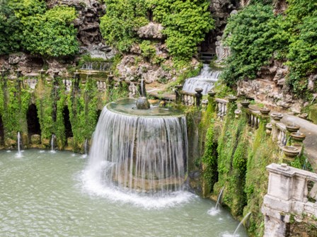 Italy, Lazio, Tivoli, Villa d&#39;Este The Fontana Dell&#39;ovato by Julie Eggers / Danita Delimont art print