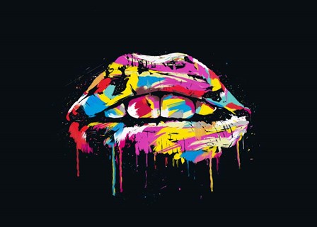 Colorful Lips by Balazs Solti art print
