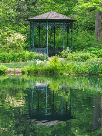 Delaware, Gazebo Overlooking A Pond by Julie Eggers / Danita Delimont art print