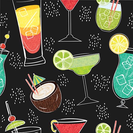 Sip Sip Hooray Pattern by ND Art &amp; Design art print