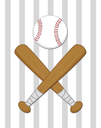 Baseball Stripes by Tamara Robinson art print