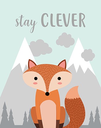 Stay Clever Fox by Tamara Robinson art print