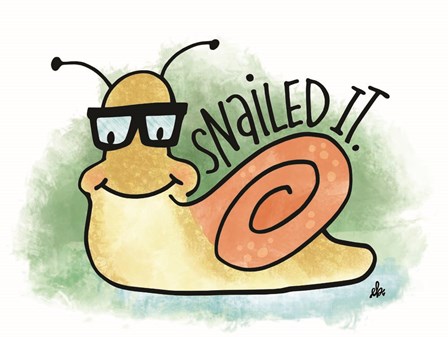 Snailed It by Erin Barrett art print