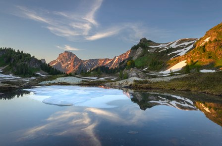 Partially Thawed Tarn, Yellow Aster Butte Basin, North Cascades, Washington State by Alan Majchrowicz / DanitaDelimont art print