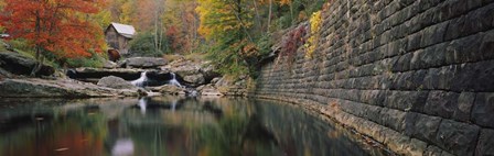 Watermill In A Forest, Glade Creek Grist Mill, Babcock State Park, West Virginia by Panoramic Images art print