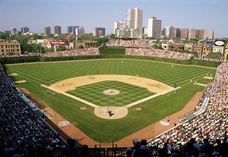 High Angle View Of A Stadium, Wrigley Field, Chicago, Illinois by Panoramic Images art print