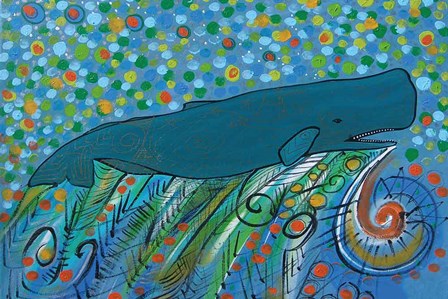 Petroglyph Sperm Whale by Alan Syliboy art print