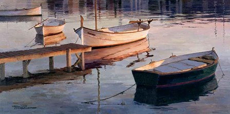 Barques al Port by Poch Romeu art print