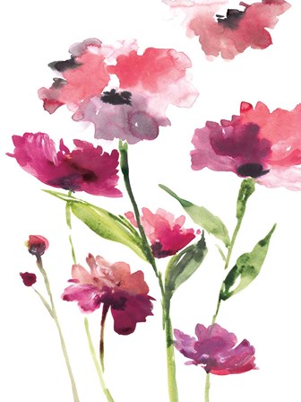 Razzleberry Blossoms by Rebecca Meyers art print