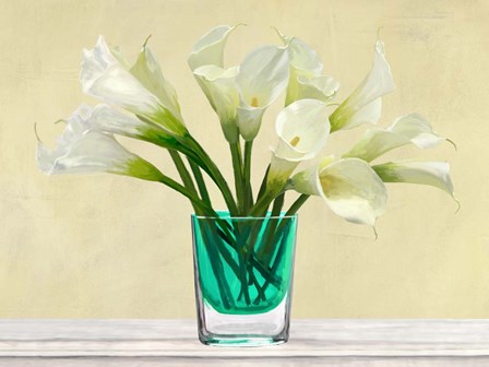 White Callas in a Glass Vase by Andrea Antinori art print