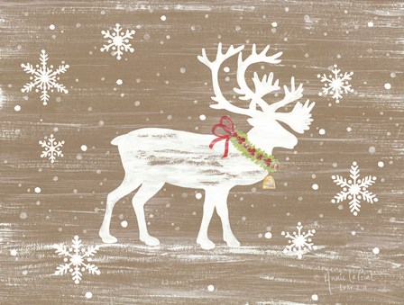 Snowy Reindeer by Annie Lapoint art print