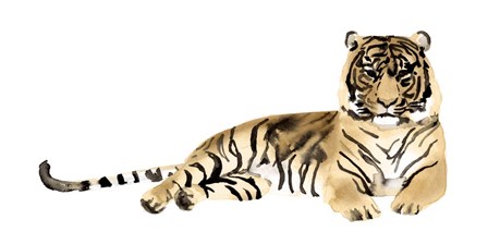Watercolor Tiger II by Victoria Borges art print