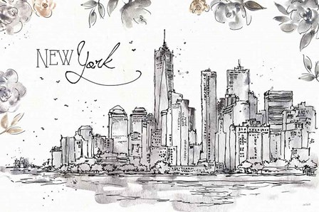 Skyline Sketches I by Anne Tavoletti art print