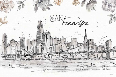 Skyline Sketches VII by Anne Tavoletti art print