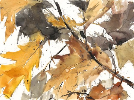 Watercolor Autumn Leaves I by Sam Dixon art print