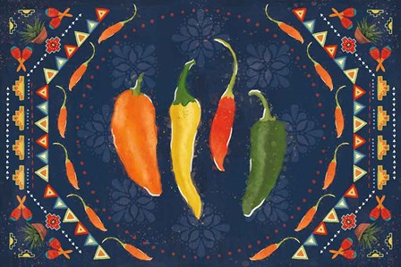 Tex Mex Fiesta I Dark by Veronique Charron art print