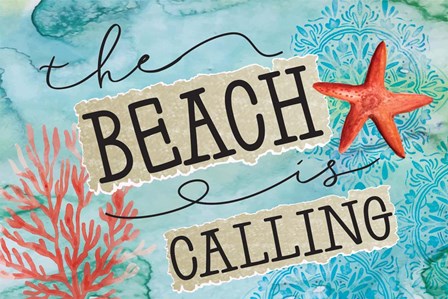 Beach is Calling by ND Art &amp; Design art print