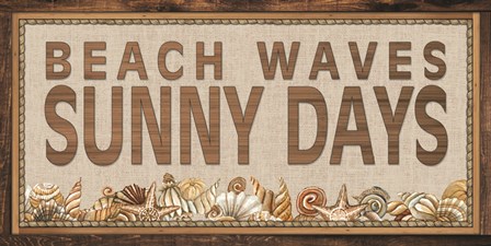 Beach Waves Sunny Days by Cindy Jacobs art print