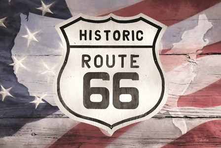 Patriotic Route 66 by Lori Deiter art print