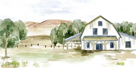 Farmhouse Landscape II by Melissa Wang art print