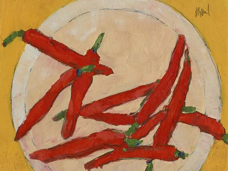 Peppers on a Plate III by Sam Dixon art print