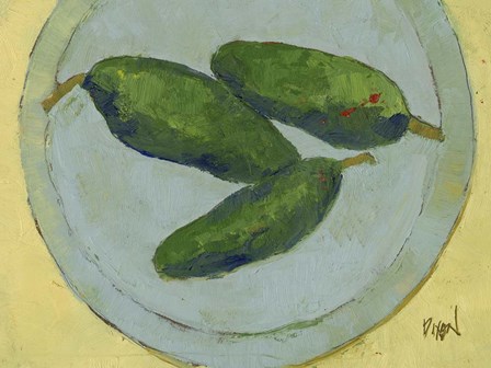 Peppers on a Plate IV by Sam Dixon art print