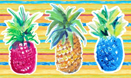 Vibrant Pineapple Trio by Lanie Loreth art print
