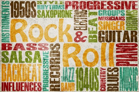 Rock &amp; Roll by SD Graphics Studio art print