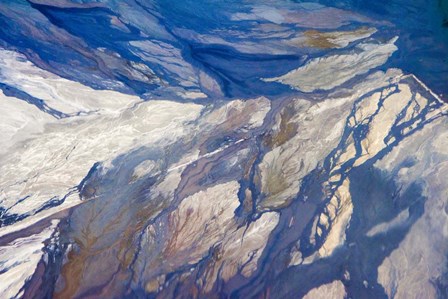 Aerial view of Highland Lakes on Atacama Desert, Chile by Keren Su / Danita Delimont art print