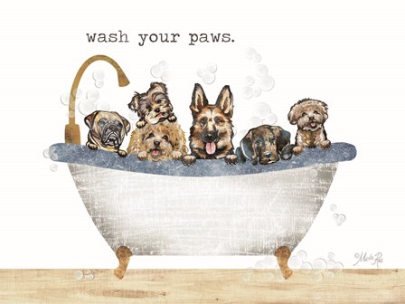 Wash Your Paws by Marla Rae art print