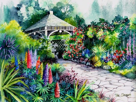 Summerhouse by Val Stokes art print