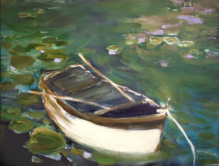 Rowboat with Lily Pads by Melissa Lyons art print