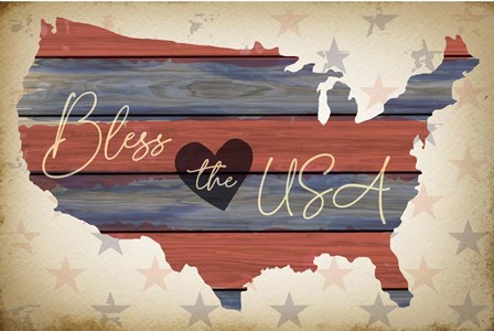 Bless the USA by ND Art &amp; Design art print