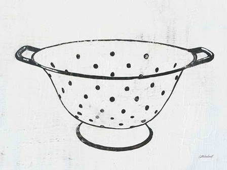 Retro Colander by Kathrine Lovell art print