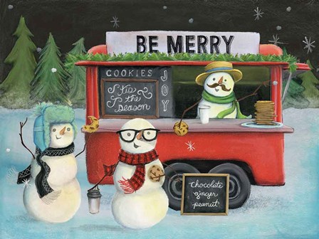 Christmas on Wheels III Light by Mary Urban art print