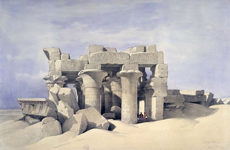 Temple of Sobek and Haroeris at Kom Ombo, 19th century by David Roberts art print
