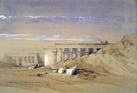 Lateral View of the Temple called Typhonaeum at Dendera, Egypt, 19th century by David Roberts art print