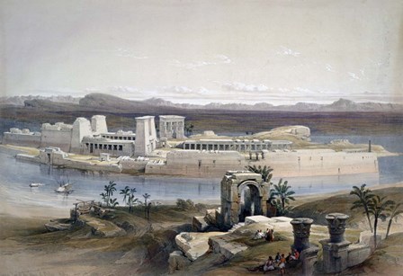 General View of the Island of Philae, Nubia, 1838 by David Roberts art print