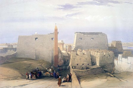 Grand Entrance to the Temple of Luxor, 19th century by David Roberts art print