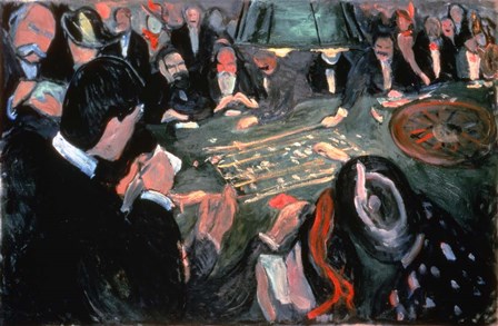 The Roulette Table at Monte Carlo, 1903 by Edvard Munch art print