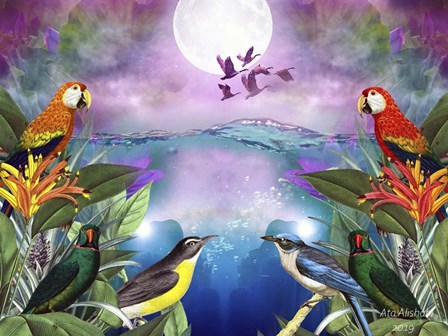 Bird Kingdom by Ata Alishahi art print