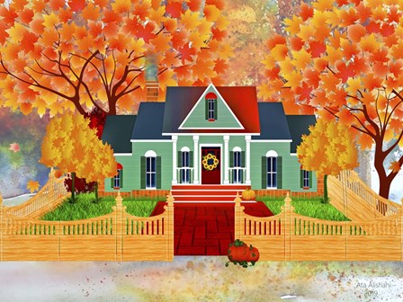 Autumn House by Ata Alishahi art print