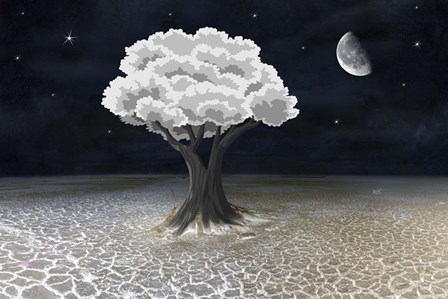 Moon Tree by Ata Alishahi art print