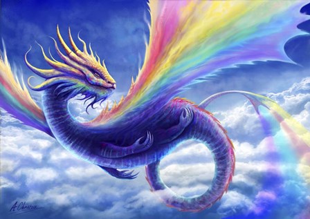 Rainbow Dragon by Anthony Christou art print