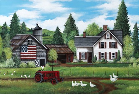 Ducks N&#39; Chickens by Debbi Wetzel art print